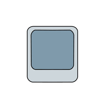 Rounded Instant Photo Frame Vector Graphic Icon