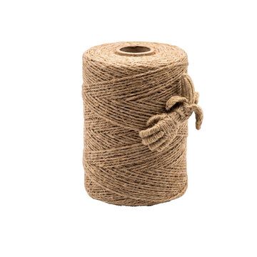 jute, twine, spool, rope, string, cord, natural fiber, rustic, craft, handmade, brown, coil, isolated, transparent, PNG, packaging, gardening, eco friendly