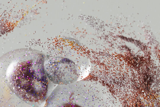 Glass Spheres Emerging from Abstract Particle Stream
