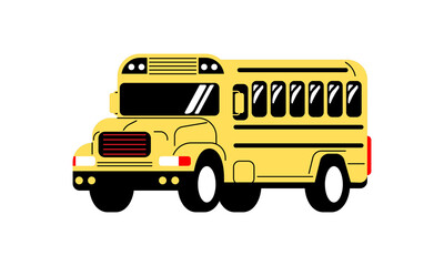School bus clipart for back to school flyer with transparent © MstMitu