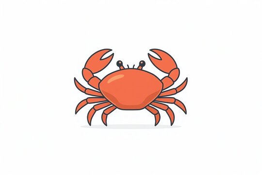 red crab on white background vector illustration