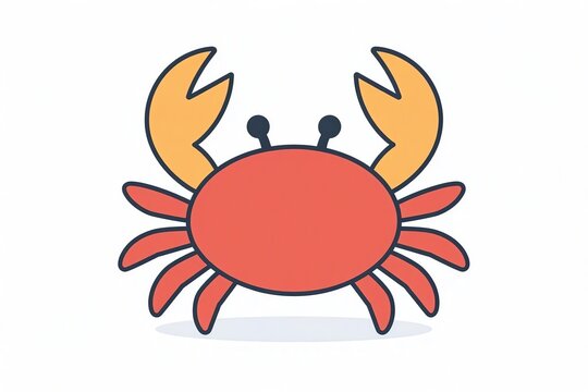 vector illustration of a crab