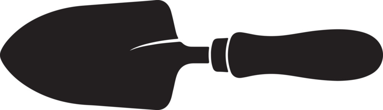 Garden Trowel Shovel Vector Silhouette