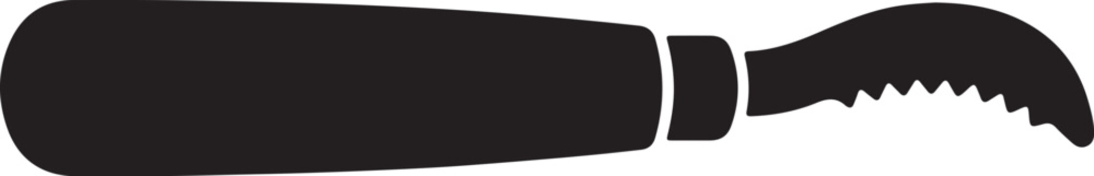 Grapefruit Knife Vector Silhouette Icon