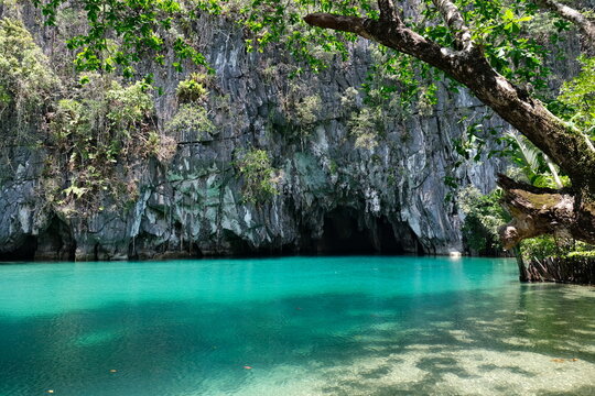 Boat tour inside Puerto Princesa Subterranean River cave New7Wonders of Nature Palawan Philippines