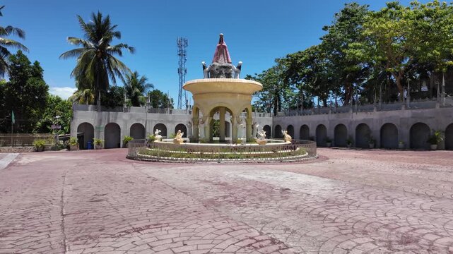 Outdoor pavilion and courtyard at Simala Shrine in Cebu