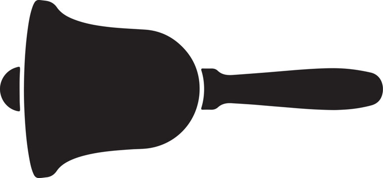 Hand Bell Icon Vector Silhouette