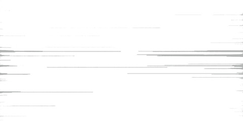 Obraz premium Abstract digital glitch silhouette with horizontal gray lines on white background