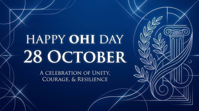 Happy Ohi Day celebration illustration 28 October