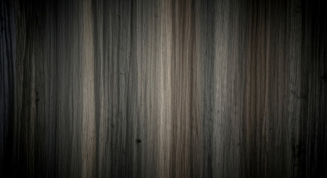Rustic dark wood background with vertical grain, moody black timber texture, elegant charcoal wooden surface for product photography and web design