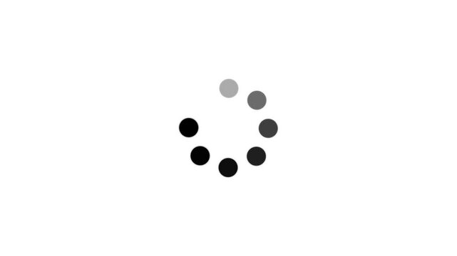 Loading - circle Modern loading animation. Circular loading indicator , loading and buffering icon animation-looped . 4k video