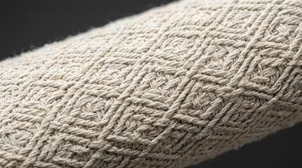 Obraz premium Close-up of natural fiber woven textile with diamond pattern