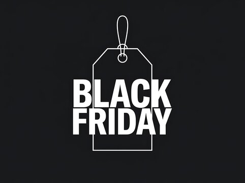 Black Friday Sale Tag Graphic Design Illustration