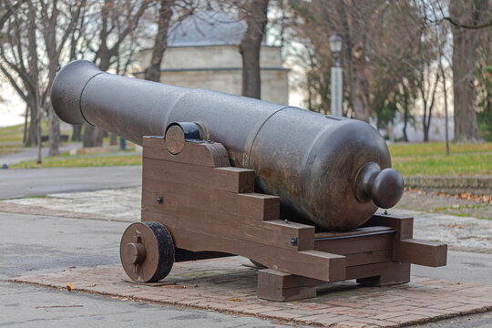 Medieval Artillery Gun  at Kalemegdan Fortress in Belgrade Serbia