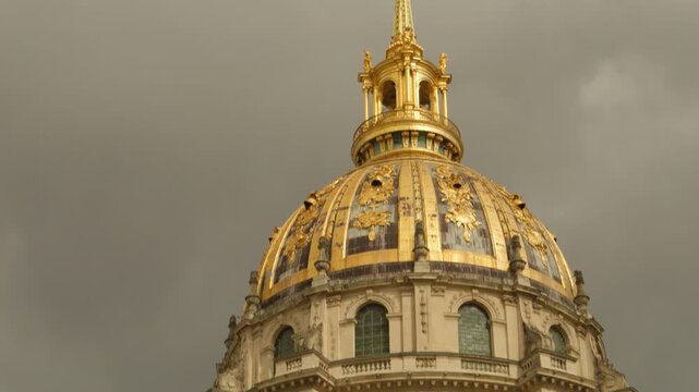 Bell Tower and White Domes of Sacr&eacute;-C&oelig;ur Basilica in Montmartre, Paris, France