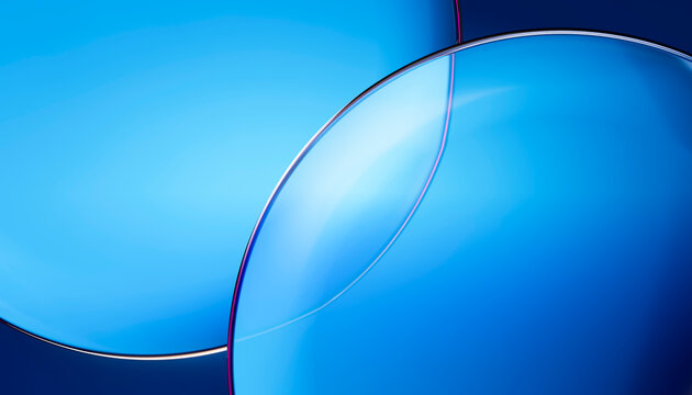 3D Layered Glass Circles for Quantum Computing Concept