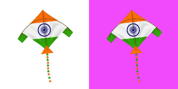 Indian flag kite graphic