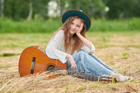 Relaxed Young Musician