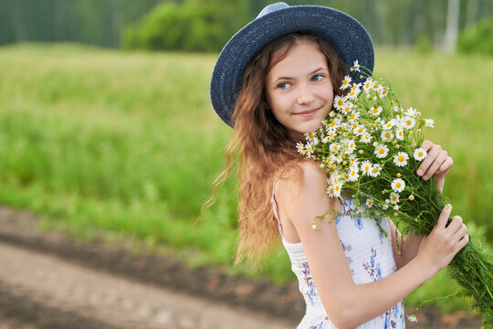 Cheerful Flower Girl