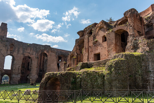 Domus Severiana and Imperial Thermae Ruins on the Palatine Hill, Rome