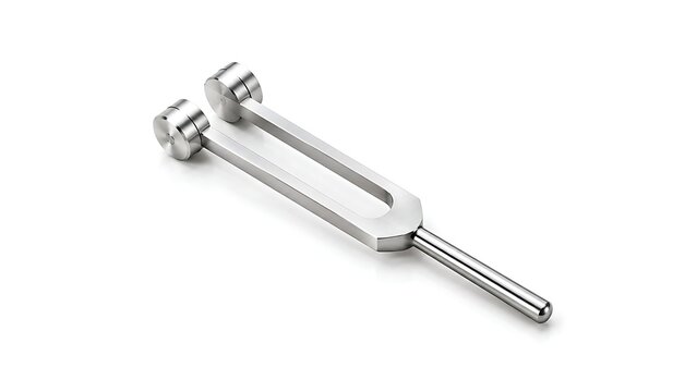 Precision Machined Medical Diagnostic Aluminum Tuning Fork on White