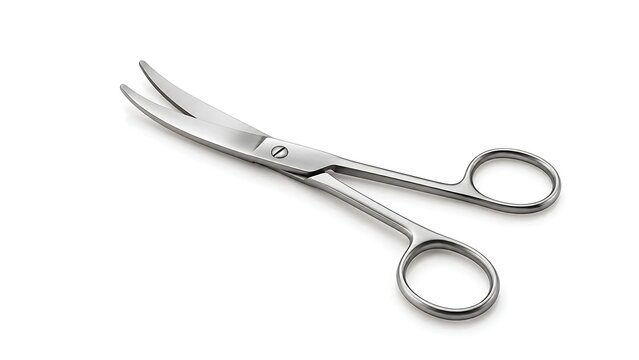 Surgical Grade Stainless Steel Curved Mayo Dissecting Scissors on White