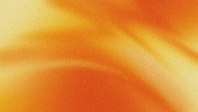 Vibrant warm orange and yellow abstract grain gradient background. Smooth blurred liquid waves vector texture. Perfect modern minimalist background for summer banner design poster.