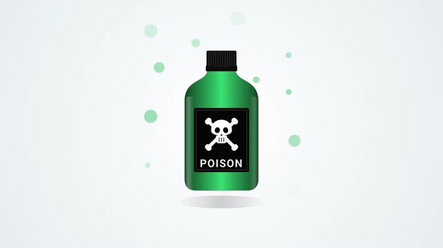 Poison Skull Bottle Product Packaging Animation
