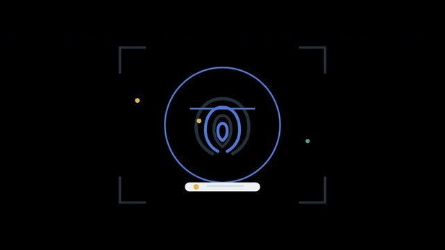 Transparent Fingerprint Scan Animation for Biometric Authentication