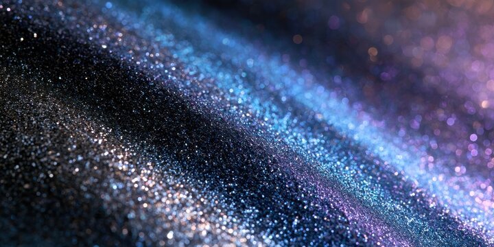 Parallel streams of silver, blue, and purple particle dust, heavily textured