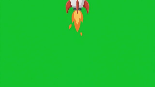 Powerful rocket launching vertically into the sky with fiery plume and smoke, symbolizing progress in space exploration