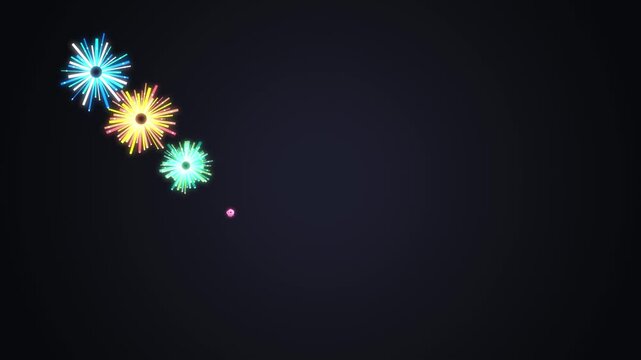 Abstract circular light streaks moving across dark background animated motion graphic design.