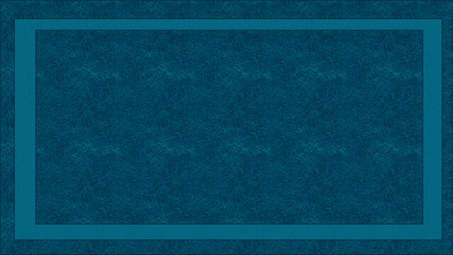 Abstract dark teal blue vector background with rectangular border frame and subtle noise texture stock graphic artwork