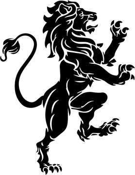 heraldic lion vector illustration