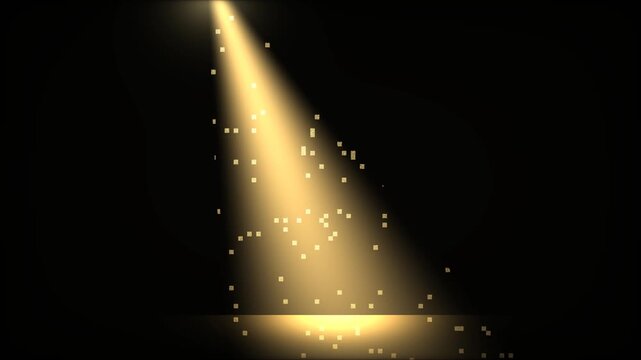 Golden Warm Keylight Dust Particles Stage Lighting Motion Graphic Background