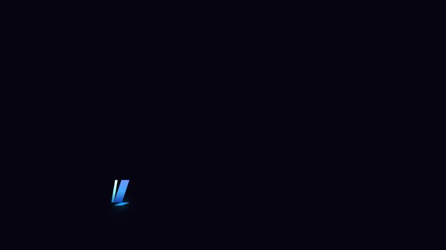 Lower third Futuristic blue digital lower third graphic element with subtle pixel details and glowing edge for broadcasting and media applications