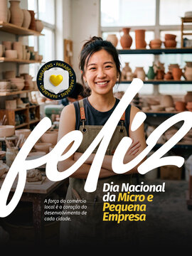 Micro e Pequena Empresa Cer&acirc;mica Post Card Insta Template Banner