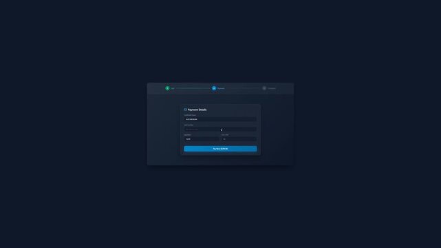 Sleek dark mode user interface for secure online login, facilitating digital interaction and account authentication. Features a modern form for username, password, and access fields