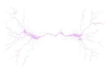 Fototapeta premium Purple electric lightning strike graphic element for vibrant energy