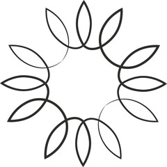 Ramka z motywem liściastym. Eleganackie obramowanie. © EmBer_graphic