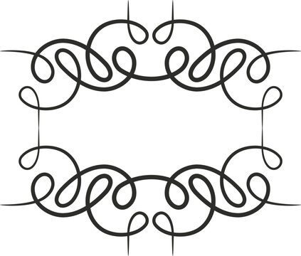 Nowoczesna ramka ze spiralami i pętelkami.