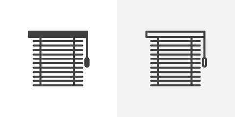 Naklejka na ściany i meble Blinds icon flat outline in black