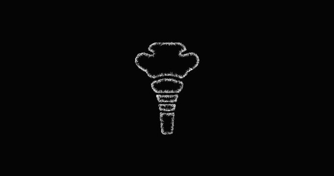 Sketch brainstem icon animation - smooth progressive reveal