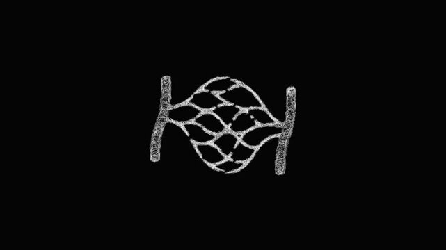 Sketch capillaries icon animation - smooth progressive reveal