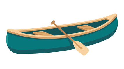 Cartoon Canoe with Paddle © Amit