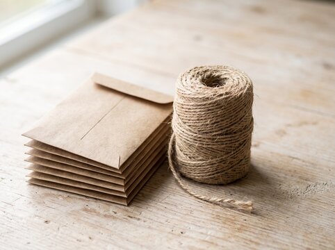 Jute twine and blank seed envelopes