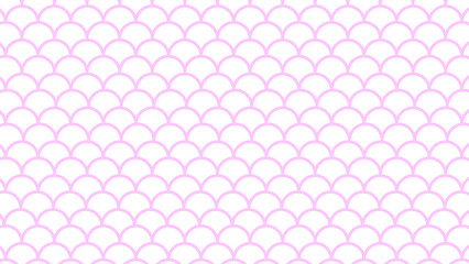 Seamless delicate fish scale pattern in soft pink color on white background with geometric background arabic design moroccan tile repeating pattern scallop texture decorative backdrop © Tajul Islam