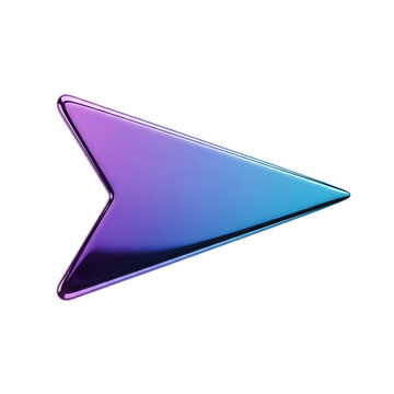 Gradient-filled triangular arrow pointing right