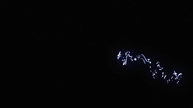 Powerful lightning strike animation featuring glowing thunder flash, cartoon electric energy burst, comic storm explosion overlays and dark night VFX intro for anime or gaming scenes.