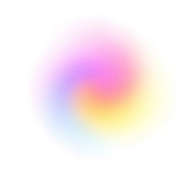 Blur gradient circle transparent background. Holographic isolated  blurred circles yellow color dots. Abstract design elements